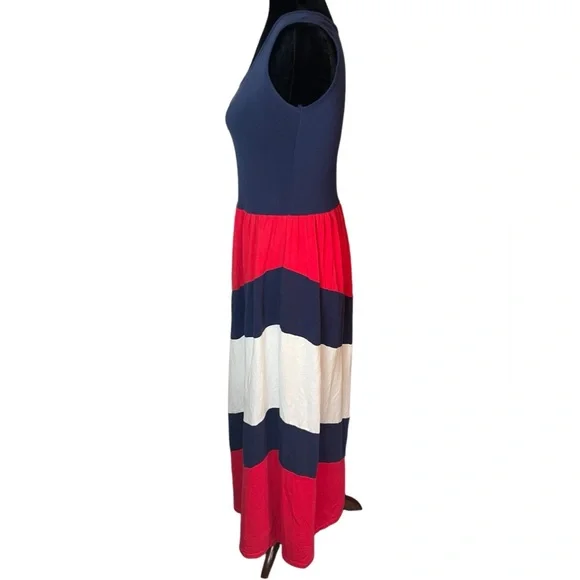 Wennikids Red white and blue striped tank maxi dress NWOT - Picture 8 of 14